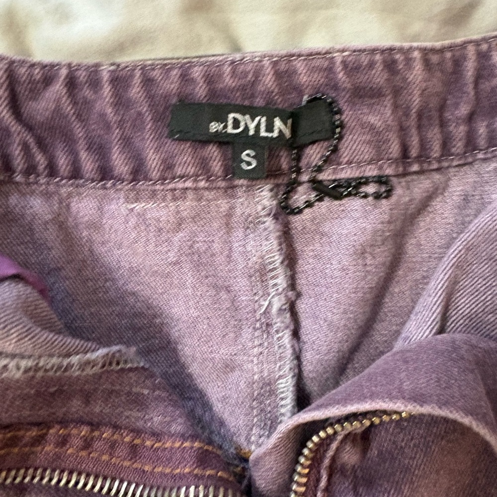By.Dylan revolve two piece set Asymmetrical Purple Denim Skirt - Picture 2 of 4
